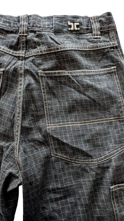 Barcode Grid Jeans W34 L32 Black Denim - USASTARFASHION