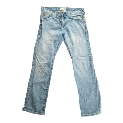 Ariat M7 Slim Fit Jeans W33 L32 Straight Leg Light Wash Denim Cowboy Western - USASTARFASHION