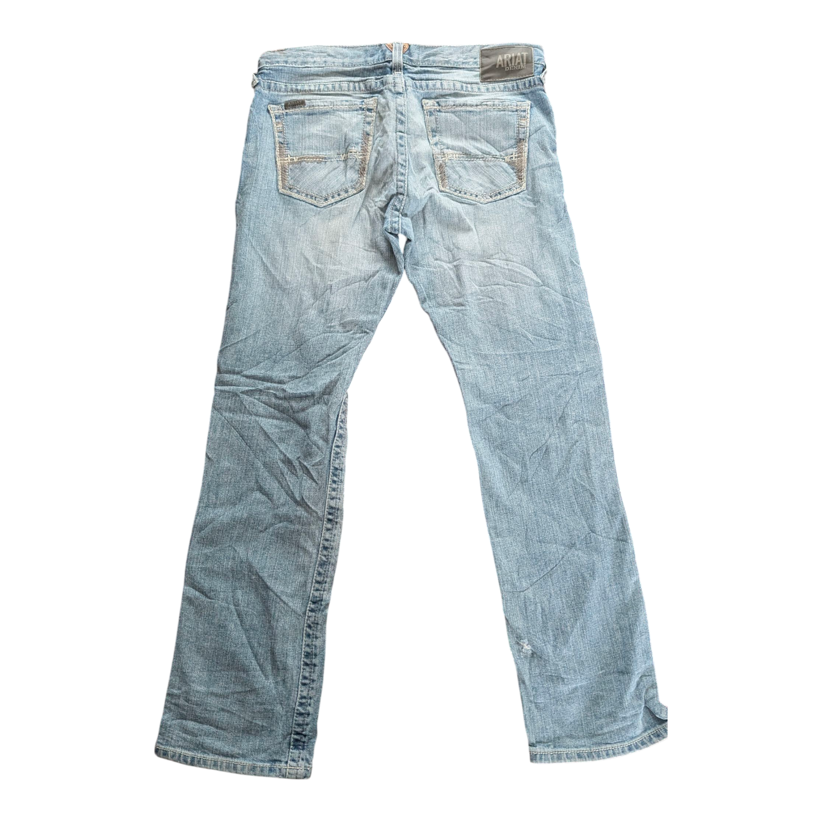Ariat M7 Slim Fit Jeans W33 L32 Straight Leg Light Wash Denim Cowboy Western - USASTARFASHION