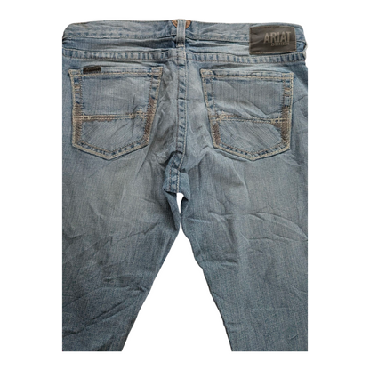 Ariat M7 Slim Fit Jeans W33 L32 Straight Leg Light Wash Denim Cowboy Western - USASTARFASHION