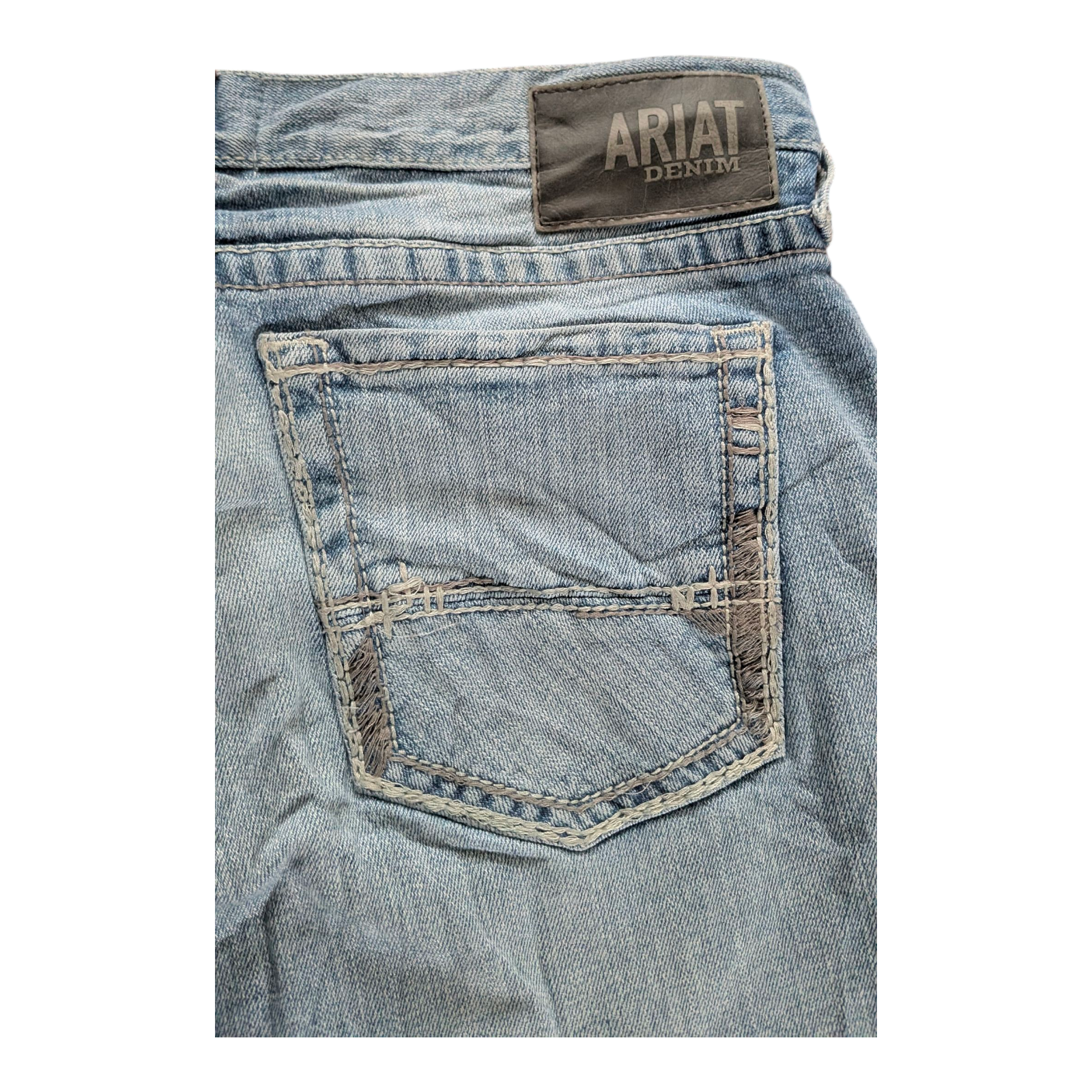 Ariat M7 Slim Fit Jeans W33 L32 Straight Leg Light Wash Denim Cowboy Western - USASTARFASHION