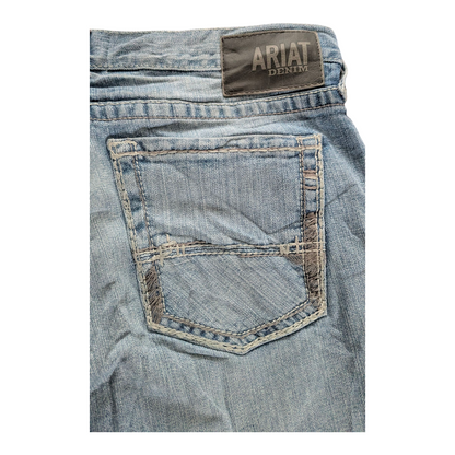 Ariat M7 Slim Fit Jeans W33 L32 Straight Leg Light Wash Denim Cowboy Western - USASTARFASHION