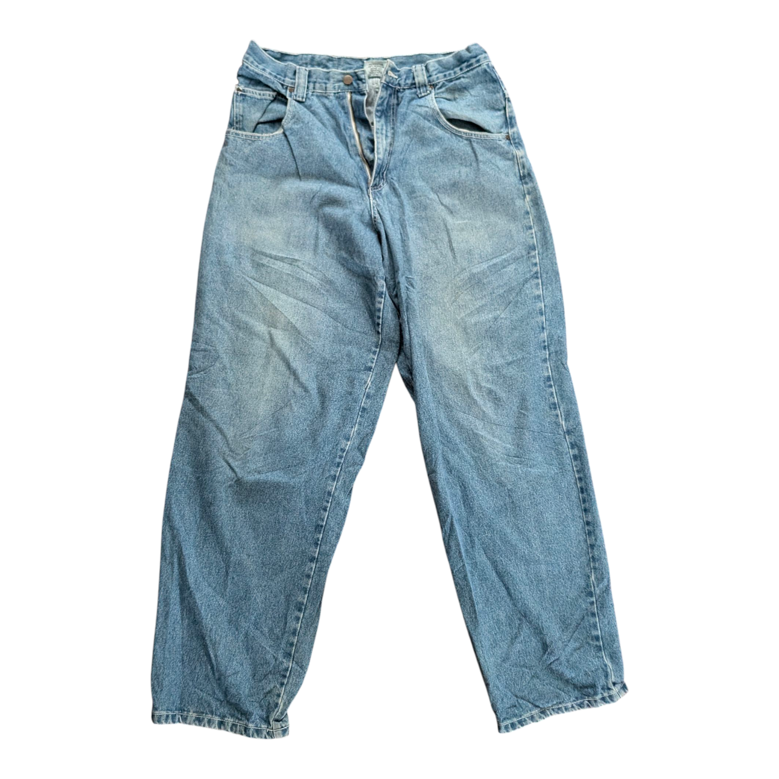 Menace Vintage Jeans W34 L32 Embroidered Patch Baggy Fit USA Made Hip Hop 90s - USASTARFASHION