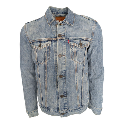 Levi’s Trucker Denim Jacket Size M Medium Blue Vintage 100% Cotton Red Tab USA - USASTARFASHION
