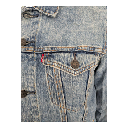 Levi’s Trucker Denim Jacket Size M Medium Blue Vintage 100% Cotton Red Tab USA - USASTARFASHION