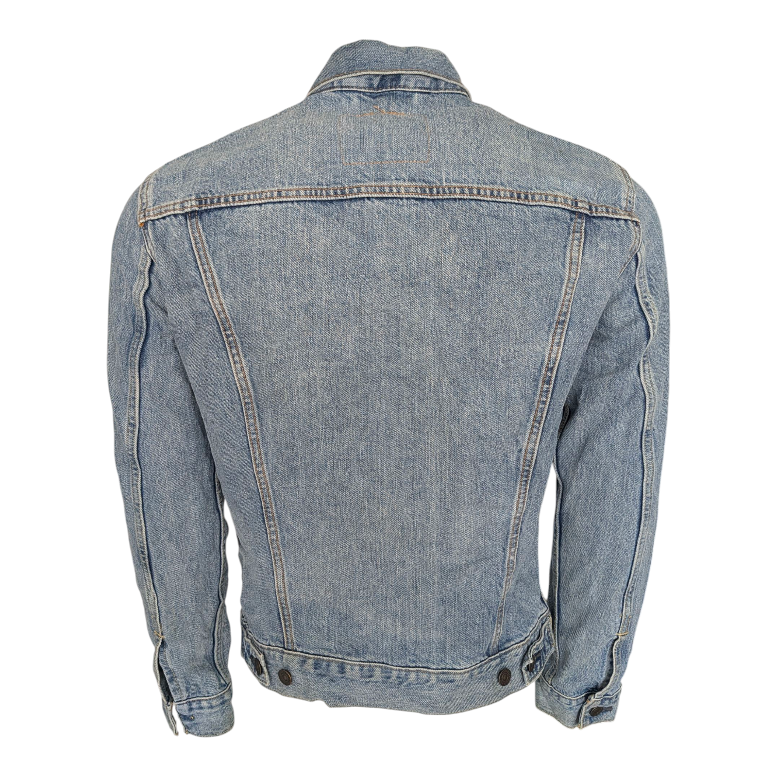 Levi’s Trucker Denim Jacket Size M Medium Blue Vintage 100% Cotton Red Tab USA - USASTARFASHION