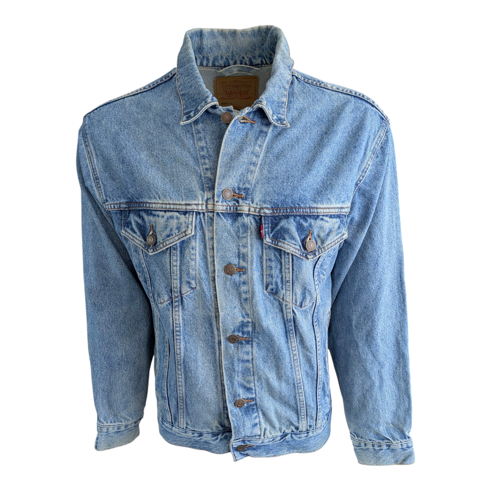 Levi’s 70508 Denim Jacket Relaxed Trucker Size M Medium Stonewash - USASTARFASHION
