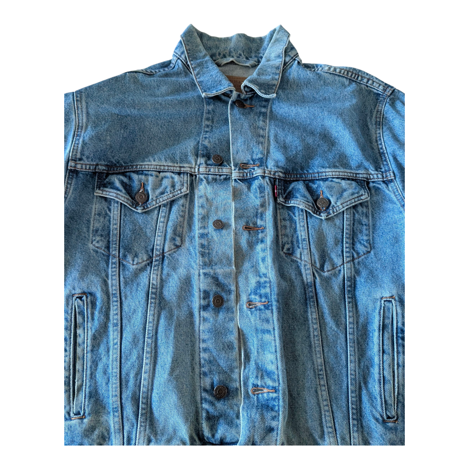 Levi’s 70508 Denim Jacket Relaxed Trucker Size M Medium Stonewash - USASTARFASHION
