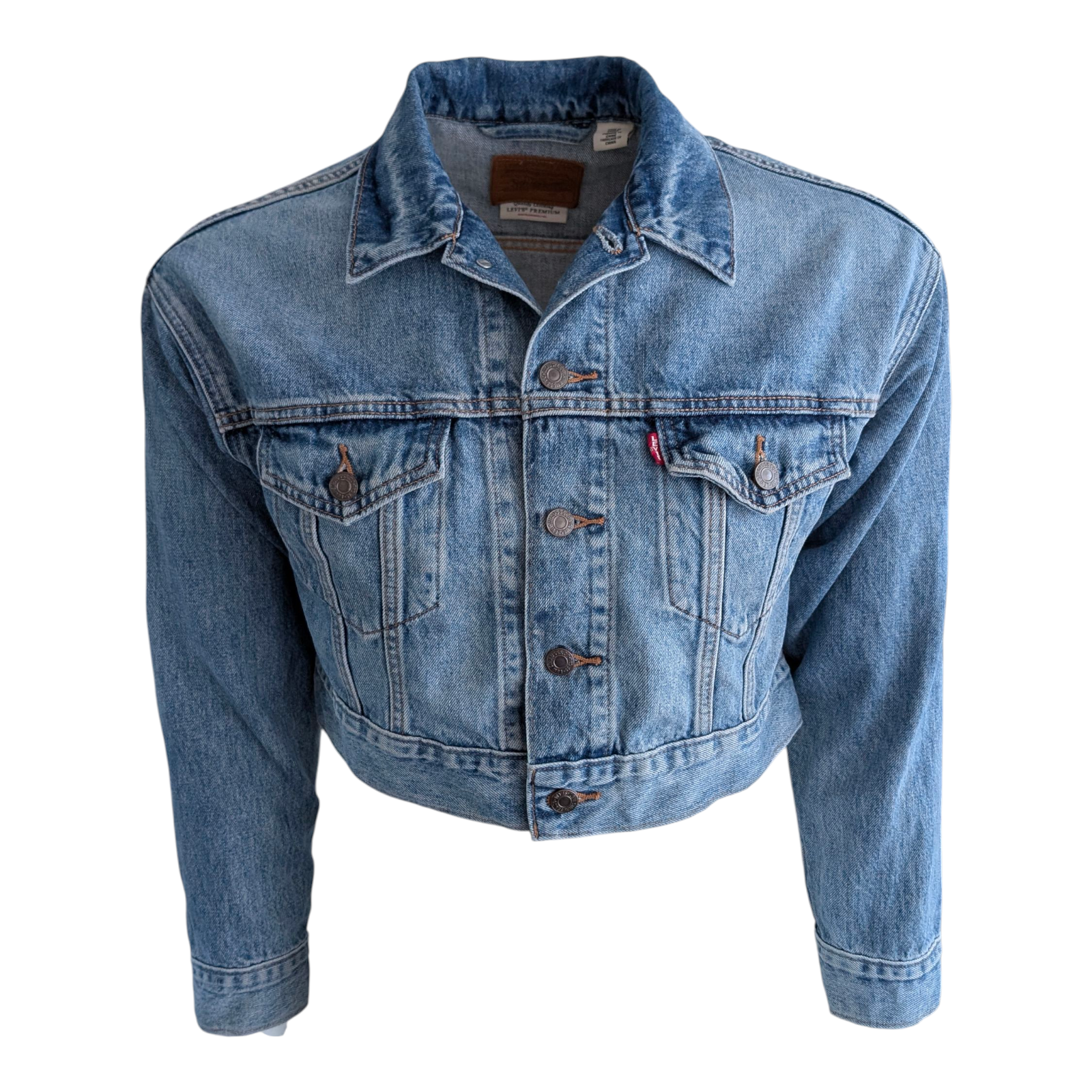 Levi’s Premium Trucker Denim Jacket Size S Small Blue - USASTARFASHION