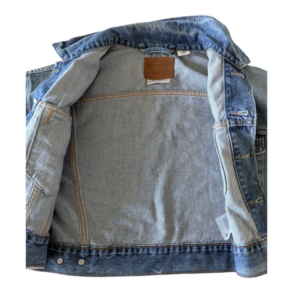 Levi’s Premium Trucker Denim Jacket Size S Small Blue - USASTARFASHION