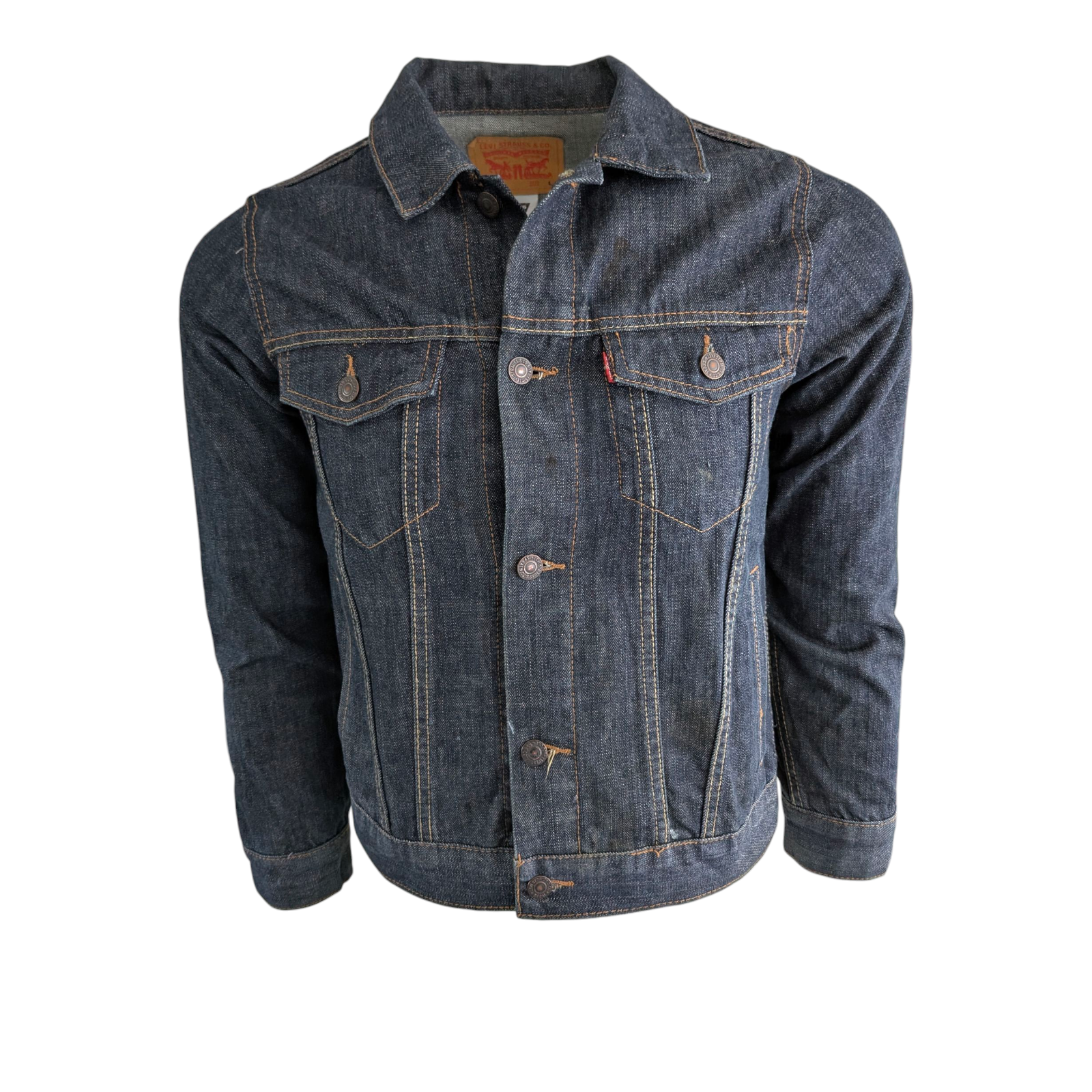 Levi’s Women’s Trucker Denim Jacket L Dark Blue Indigo 100% Cotton - USASTARFASHION