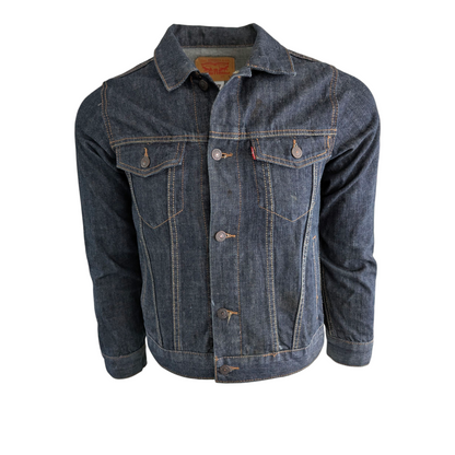 Levi’s Women’s Trucker Denim Jacket L Dark Blue Indigo 100% Cotton - USASTARFASHION
