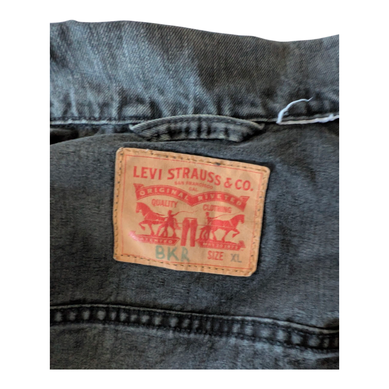 Levi’s Black Denim Trucker Jacket Men’s XL BKR Wash Vintage Classic - USASTARFASHION