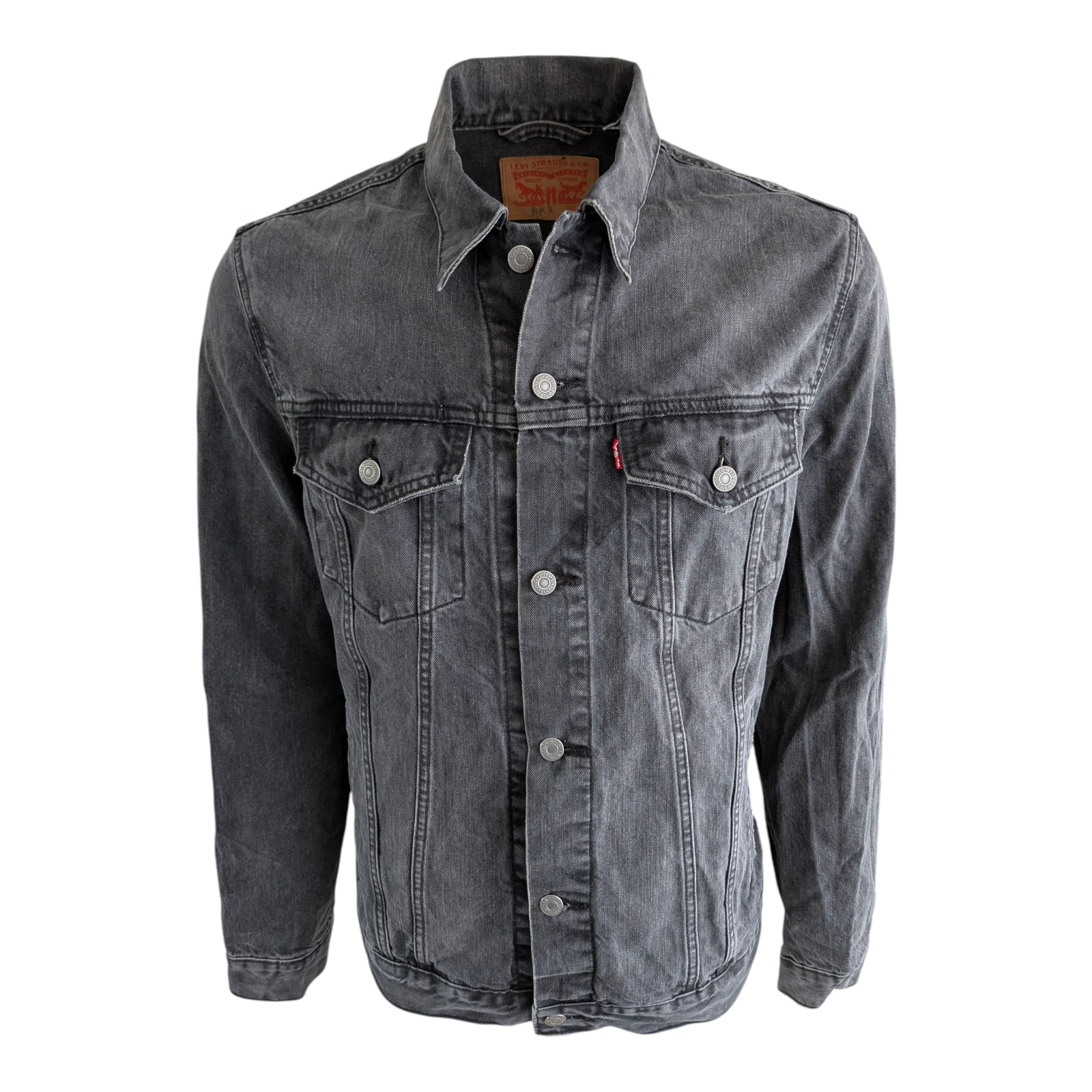 Levi’s Black Denim Trucker Jacket Men’s XL BKR Wash Vintage Classic - USASTARFASHION