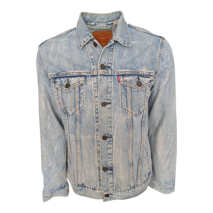 Levi’s Trucker Denim Jacket Men’s Size L Light Wash Vintage Style - USASTARFASHION