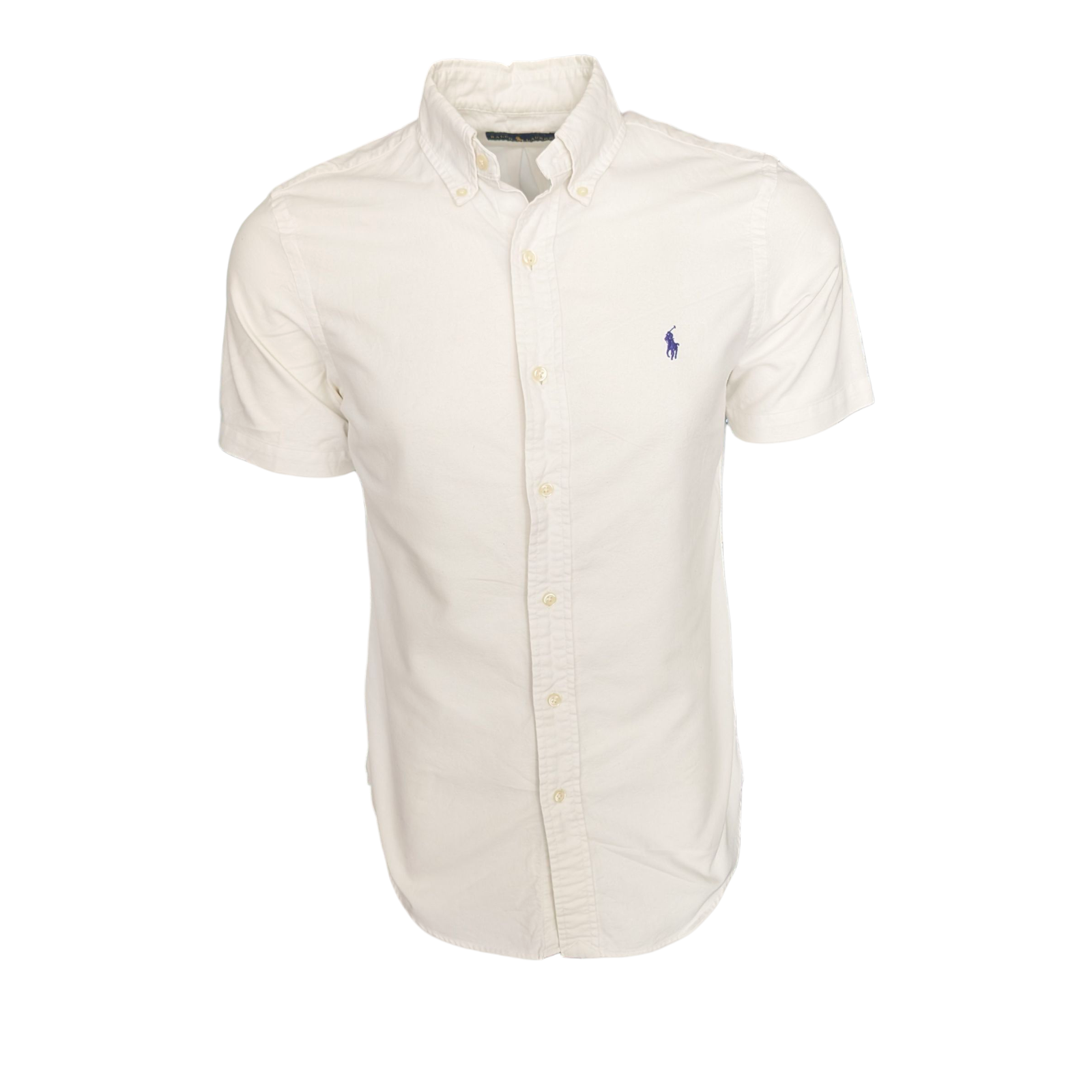 Ralph Lauren Men’s Short Sleeve Shirt Size S White Cotton Classic Fit Pony Logo - USASTARFASHION