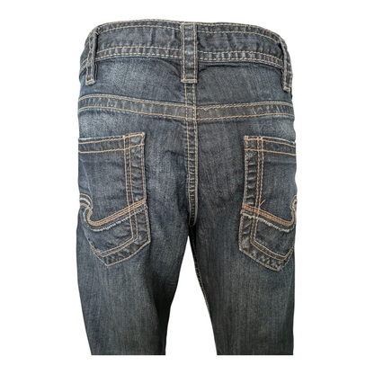 Silver Jeans Co. ZAC Men’s Jeans W36 L32 Dark Wash Straight Fit Denim - USASTARFASHION