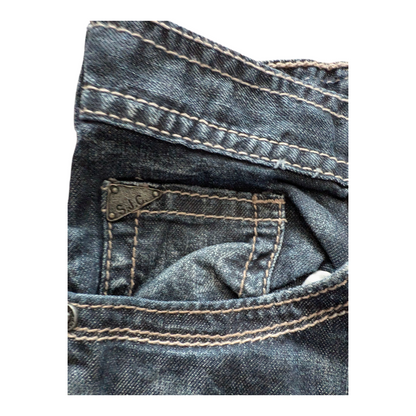 Silver Jeans Co. ZAC Men’s Jeans W36 L32 Dark Wash Straight Fit Denim - USASTARFASHION