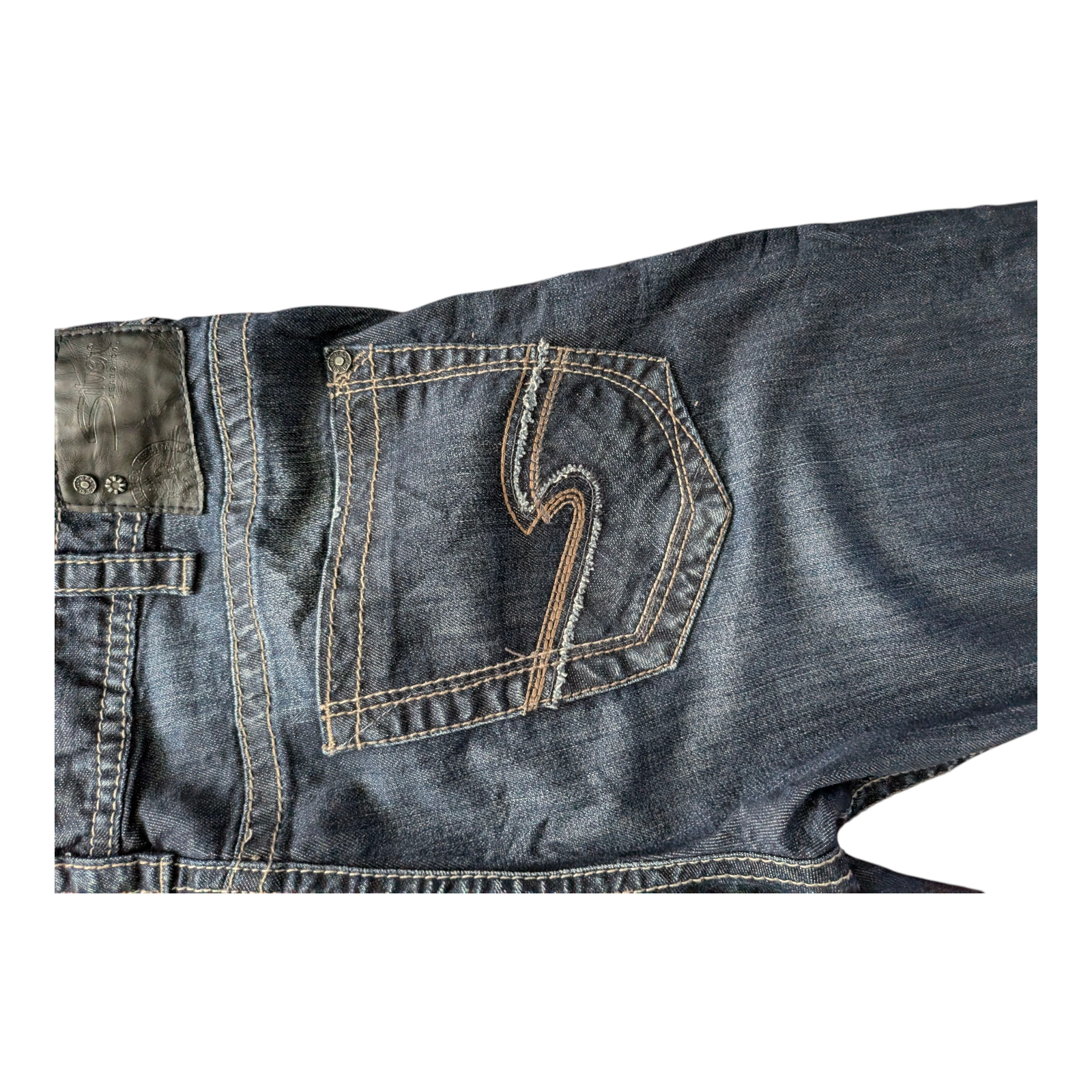 Silver Jeans Co. ZAC Men’s Jeans W36 L32 Dark Wash Straight Fit Denim - USASTARFASHION