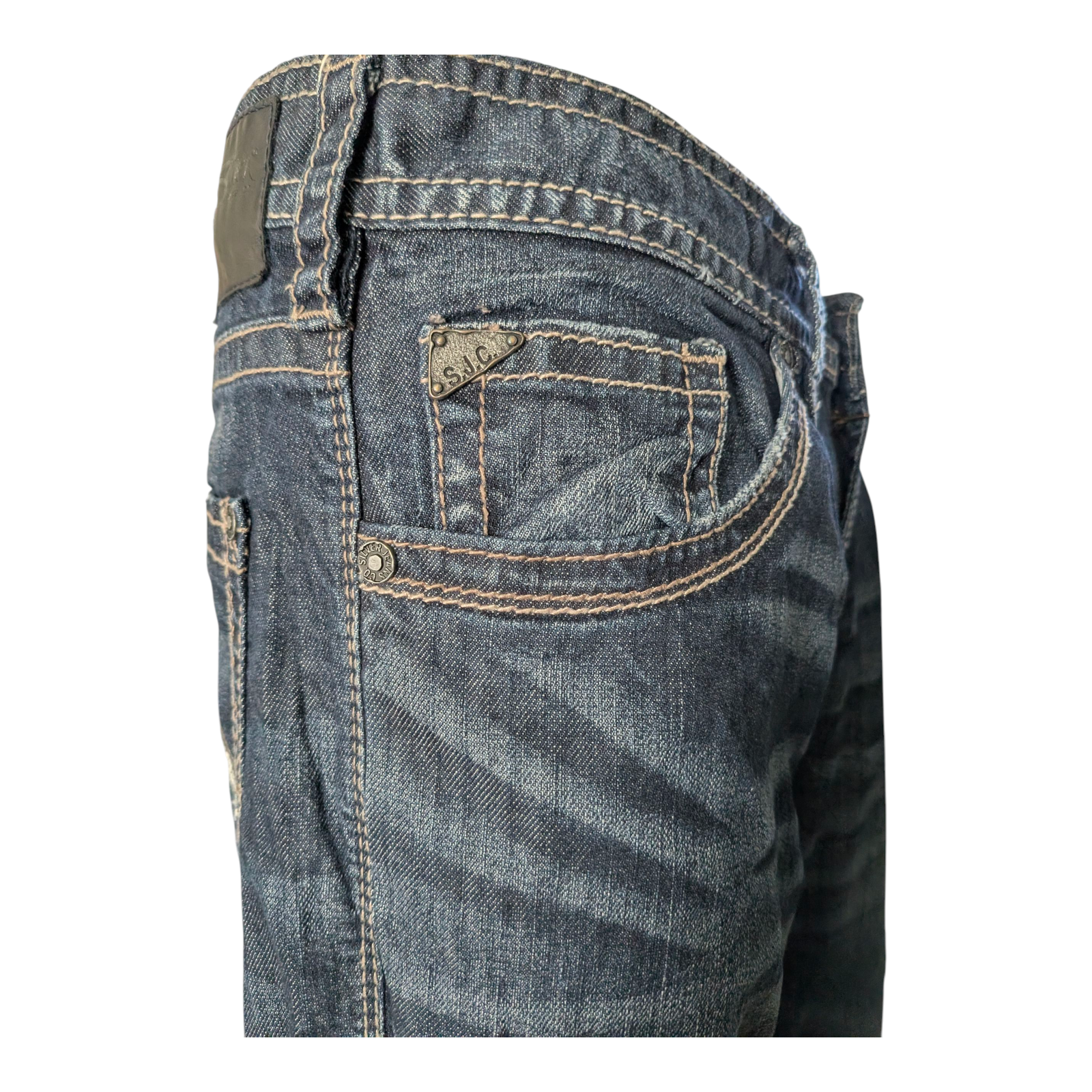 Silver Jeans Co. ZAC Men’s Jeans W36 L32 Dark Wash Straight Fit Denim - USASTARFASHION