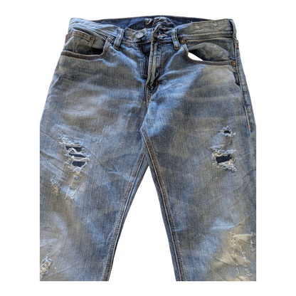 Silver Jeans Co. Eddie Men’s Jeans W31 L32 Relaxed Fit Straight Leg Blue Denim - USASTARFASHION