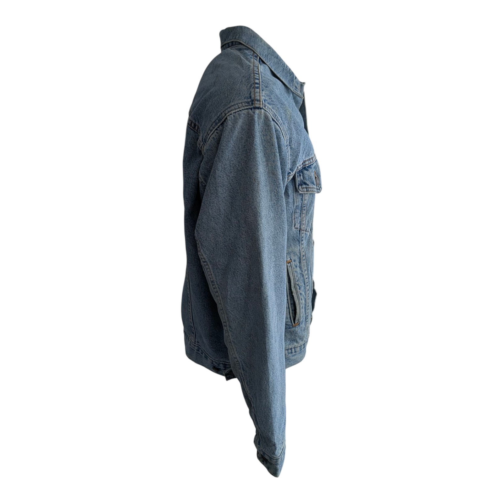 Levi’s Denim Trucker Jacket Sz M/L Flannel Lined Vintage USA Made - USASTARFASHION