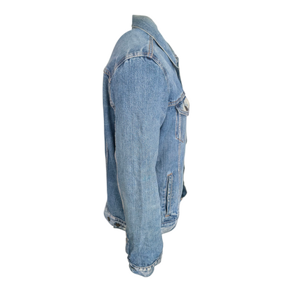Levi’s Denim Trucker Jacket 72334 Distressed Vintage Wash Blue Men’s L - USASTARFASHION