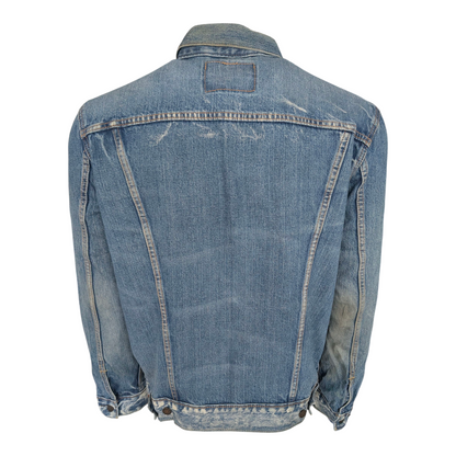 Levi’s Denim Trucker Jacket 72334 Distressed Vintage Wash Blue Men’s L - USASTARFASHION