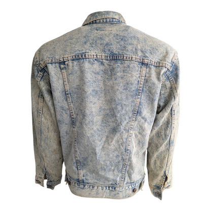 Vintage Levi’s Denim Jacket Acid Wash Made in USA 80s 90s Blue Jean XL - USASTARFASHION