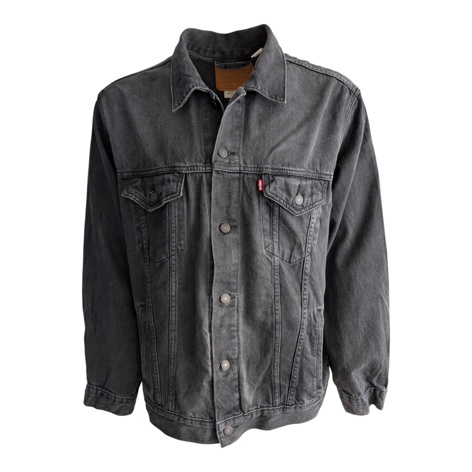 Levi’s Vintage Fit Men’s Black Denim Trucker Jacket Size XXL 100% Cotton - USASTARFASHION