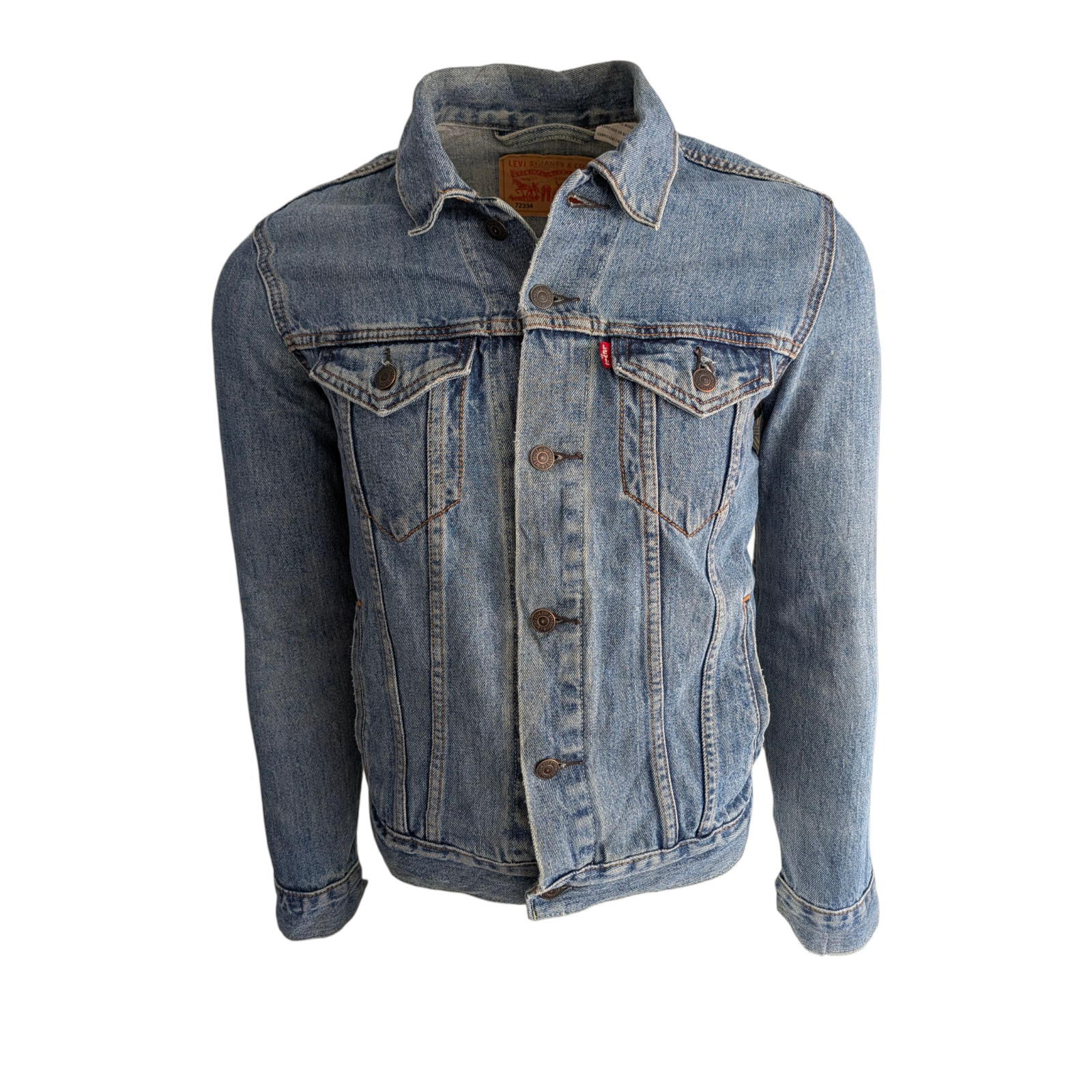 Levi’s Men’s Denim Trucker Jacket Blue Size S Small 72334 Vintage Style Grade A - USASTARFASHION