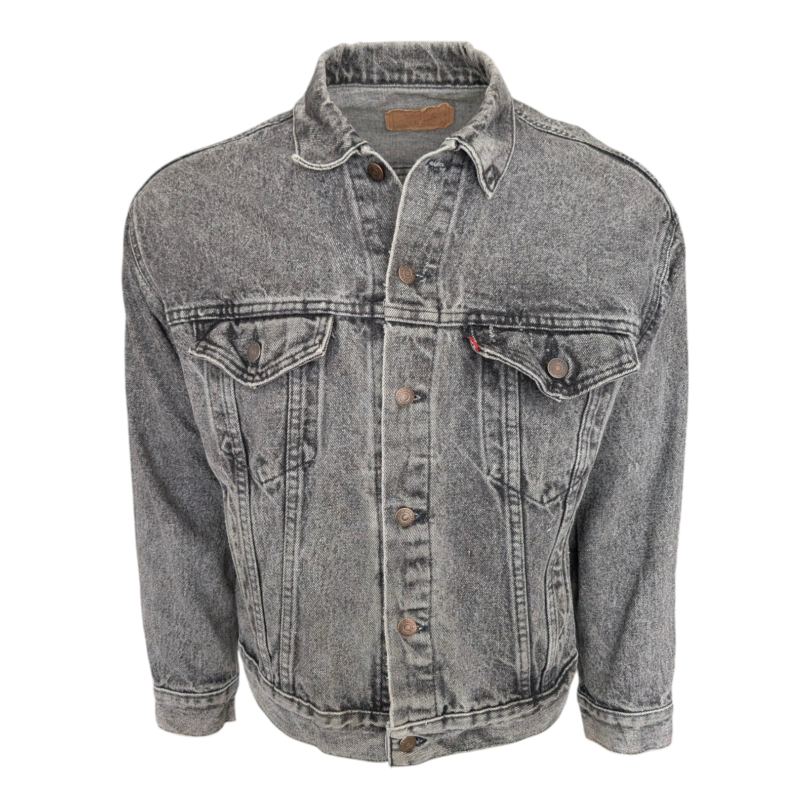Levi’s 70507 Men’s Black Acid Wash Denim Trucker Jacket Size M Medium - USASTARFASHION