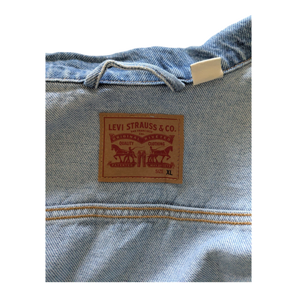 Levi’s Men’s Distressed Blue Denim Trucker Jacket – Size XL - USASTARFASHION