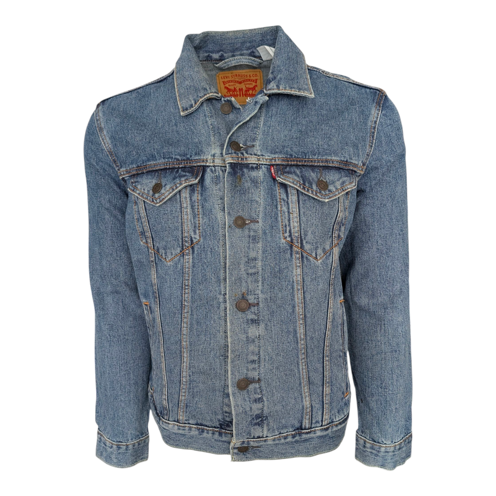 Levi’s 72334 Trucker Denim Jacket Medium Blue Wash Size M Vintage - USASTARFASHION