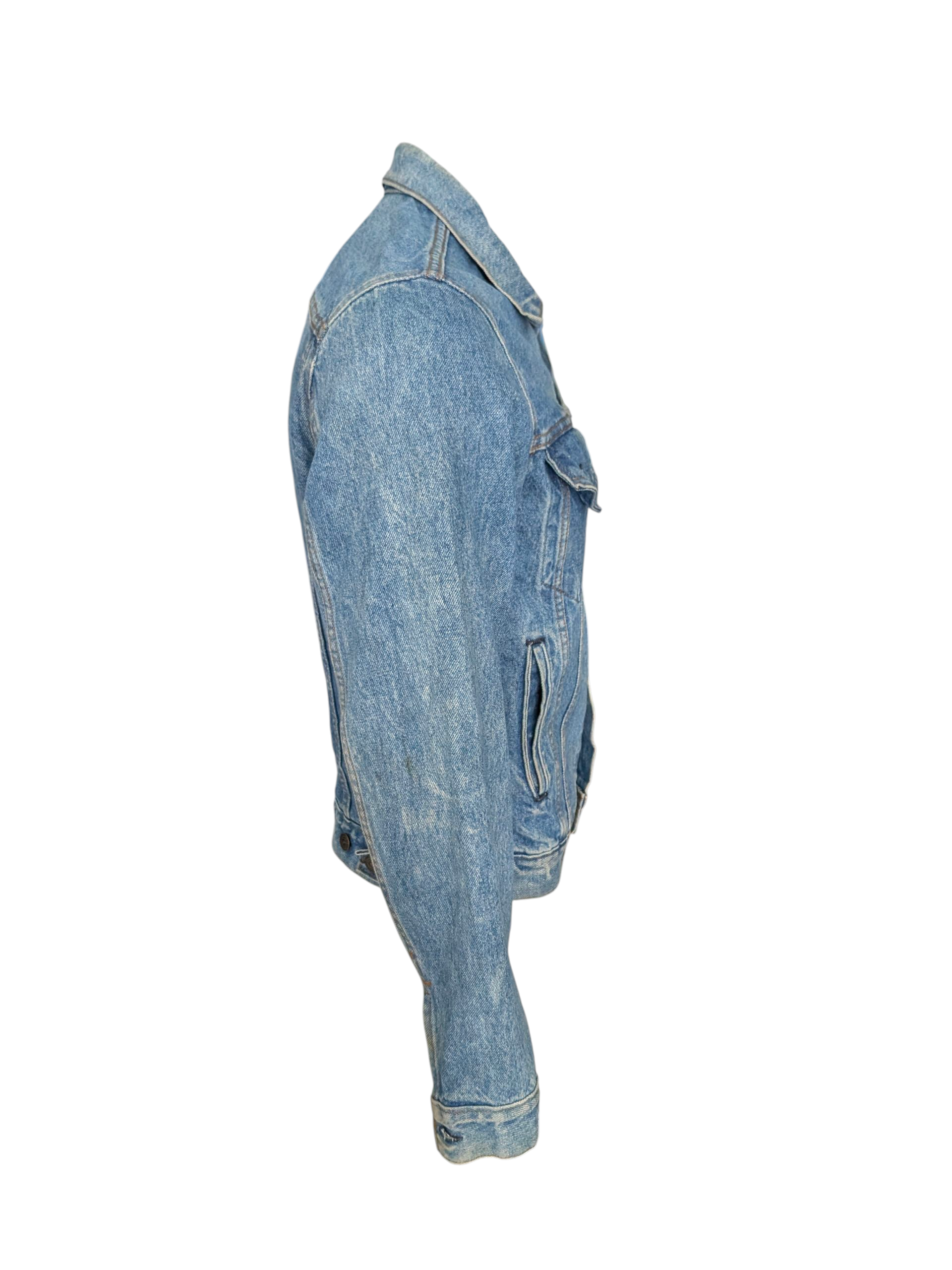 Levi’s 72334 Trucker Denim Jacket Medium Blue Wash Size M Vintage - USASTARFASHION
