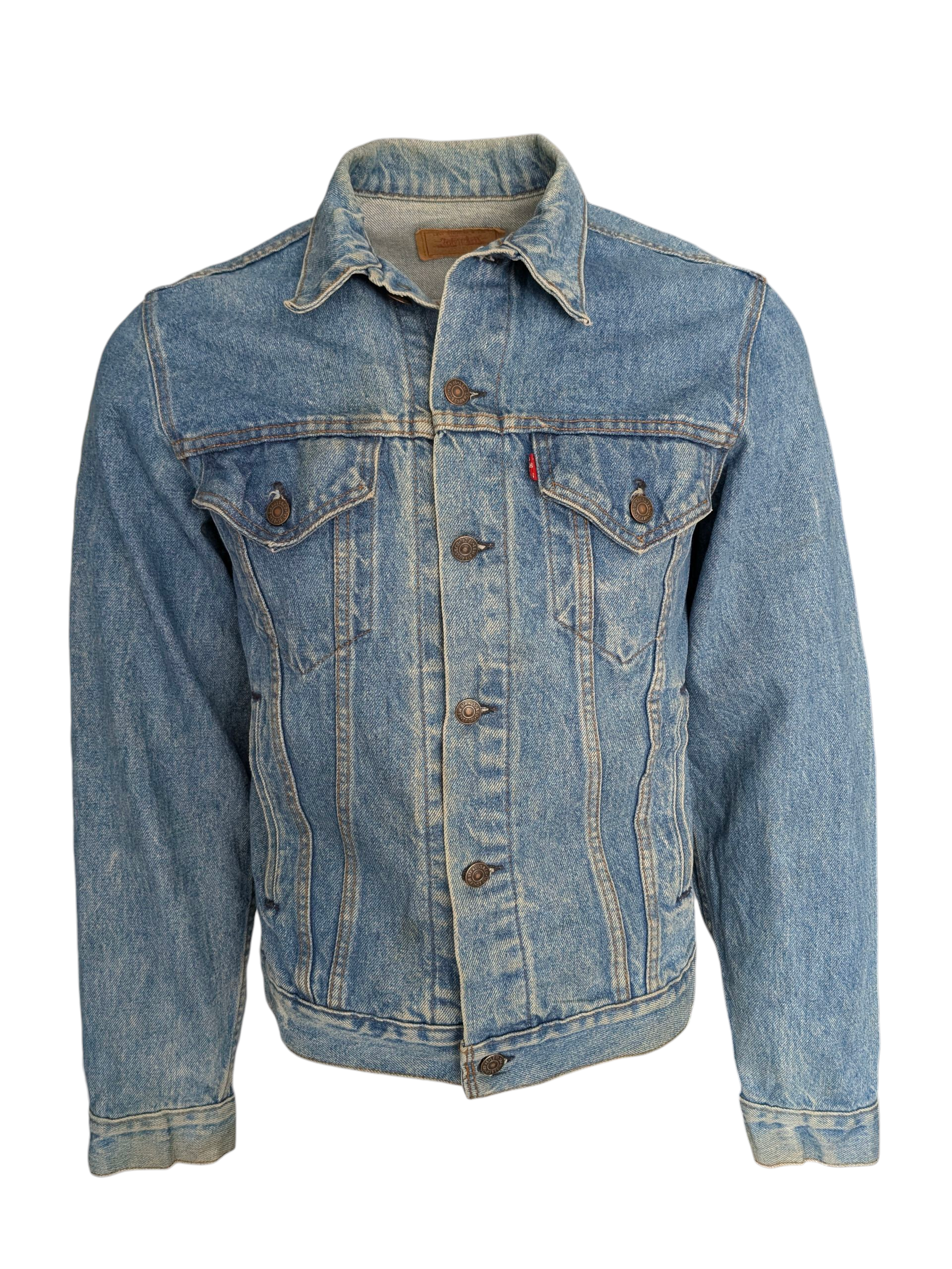 Levi’s 72334 Trucker Denim Jacket Medium Blue Wash Size M Vintage - USASTARFASHION