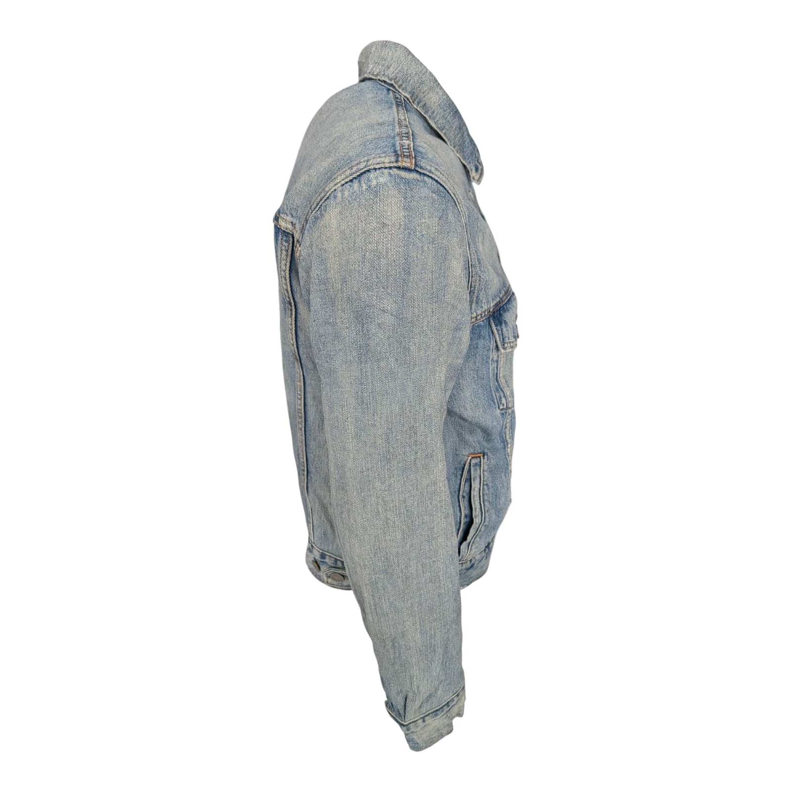 Polo Ralph Lauren Vintage Denim Jacket Faded Distressed Blue Size M - USASTARFASHION
