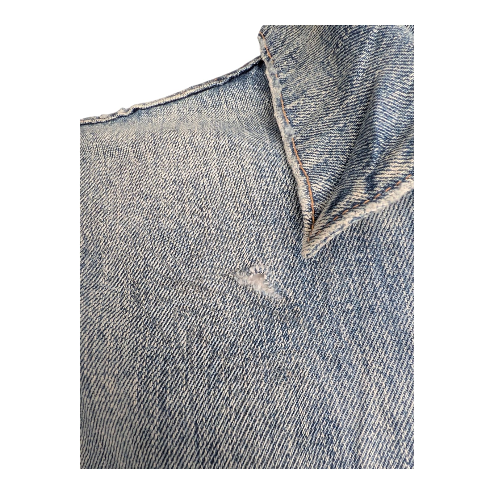 Polo Ralph Lauren Vintage Denim Jacket Faded Distressed Blue Size M - USASTARFASHION