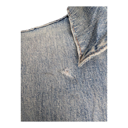 Polo Ralph Lauren Vintage Denim Jacket Faded Distressed Blue Size M - USASTARFASHION