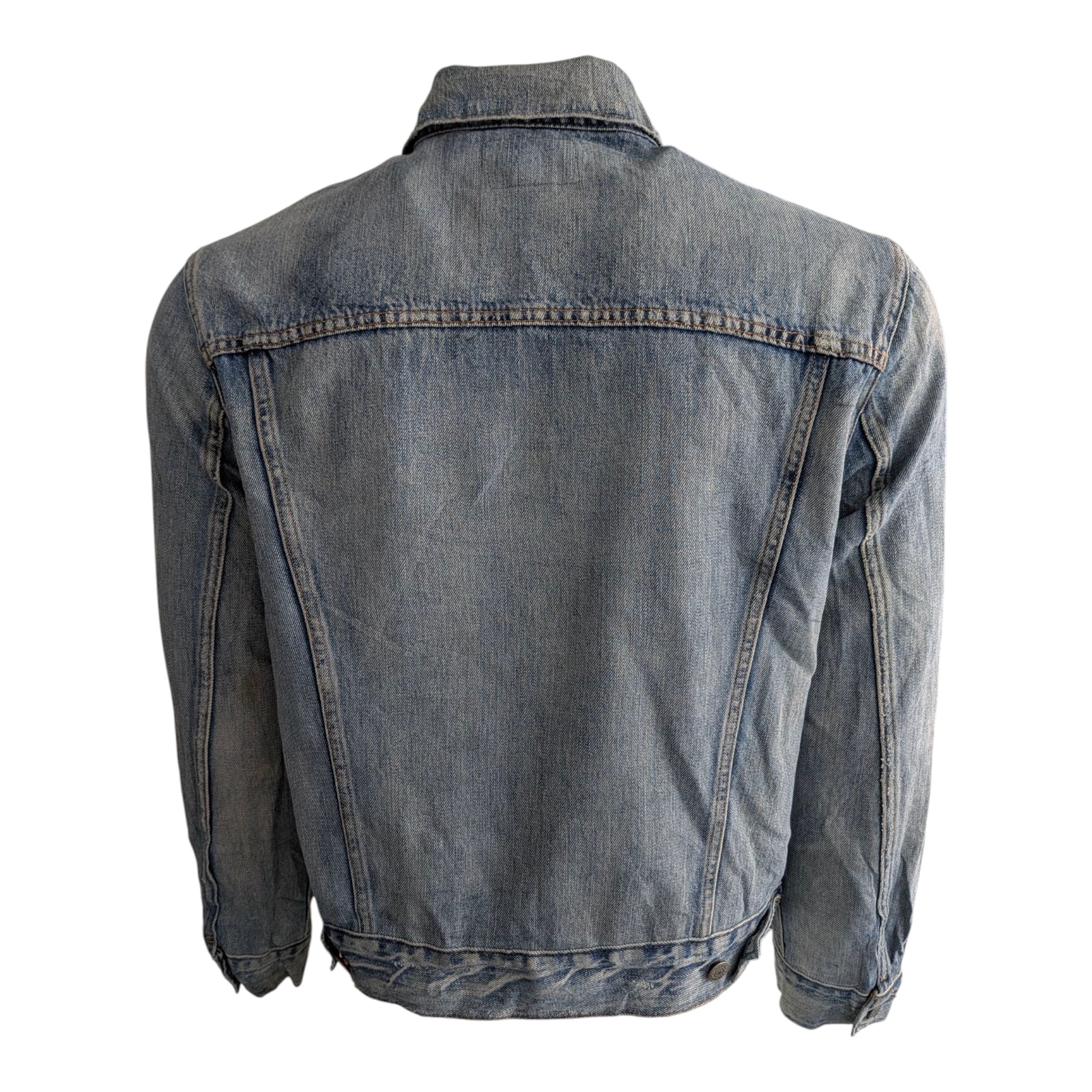 Polo Ralph Lauren Vintage Denim Jacket Faded Distressed Blue Size M - USASTARFASHION