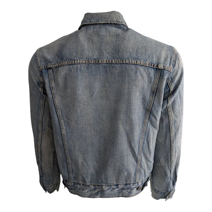 Polo Ralph Lauren Vintage Denim Jacket Faded Distressed Blue Size M - USASTARFASHION