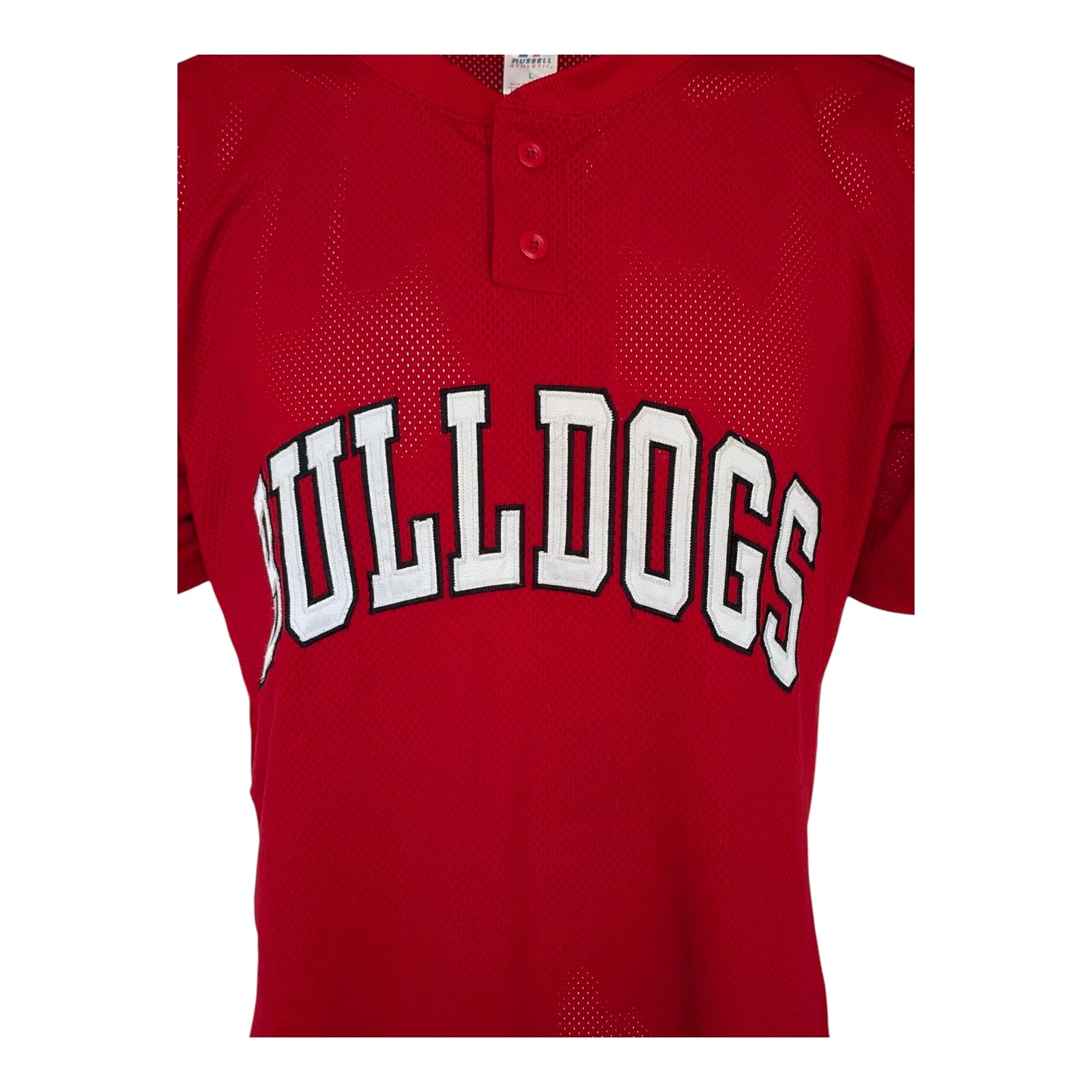 Russell Athletic Bulldogs #16 Red Mesh Jersey — Size L - USASTARFASHION