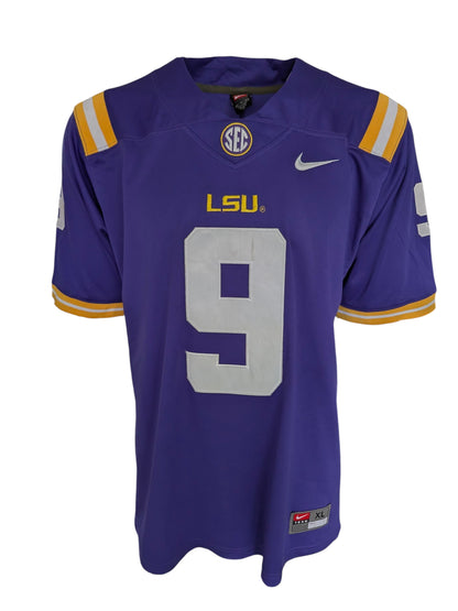 Joe Burrow Burreau Nike Team LSU Tigers #9 “BURREAUX” Football Jersey –XL - USASTARFASHION