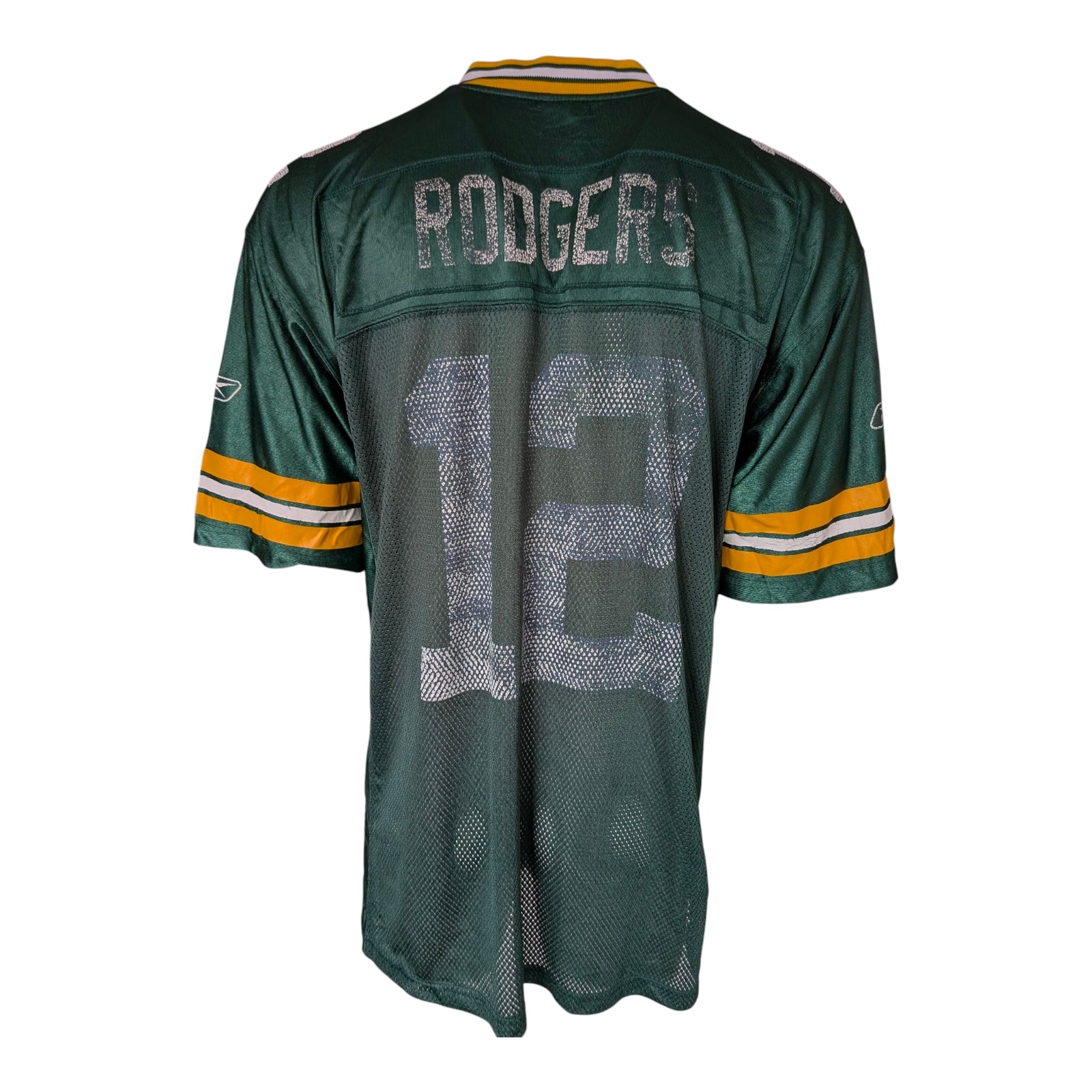Reebok NFL Equipment – Green Bay Packers Aaron Rodgers #12 Jersey (SB XLV Patch) - USASTARFASHION