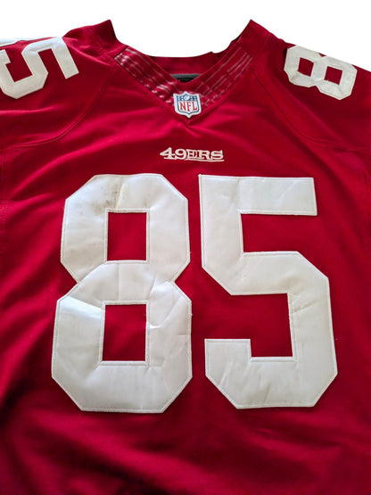 Nike On Field San Francisco 49ers #85 Jersey — Red — Size L - USASTARFASHION
