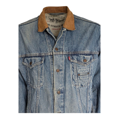 Levi's Denim Jacket – Suede Collar – Made in Canada sz M - USASTARFASHION
