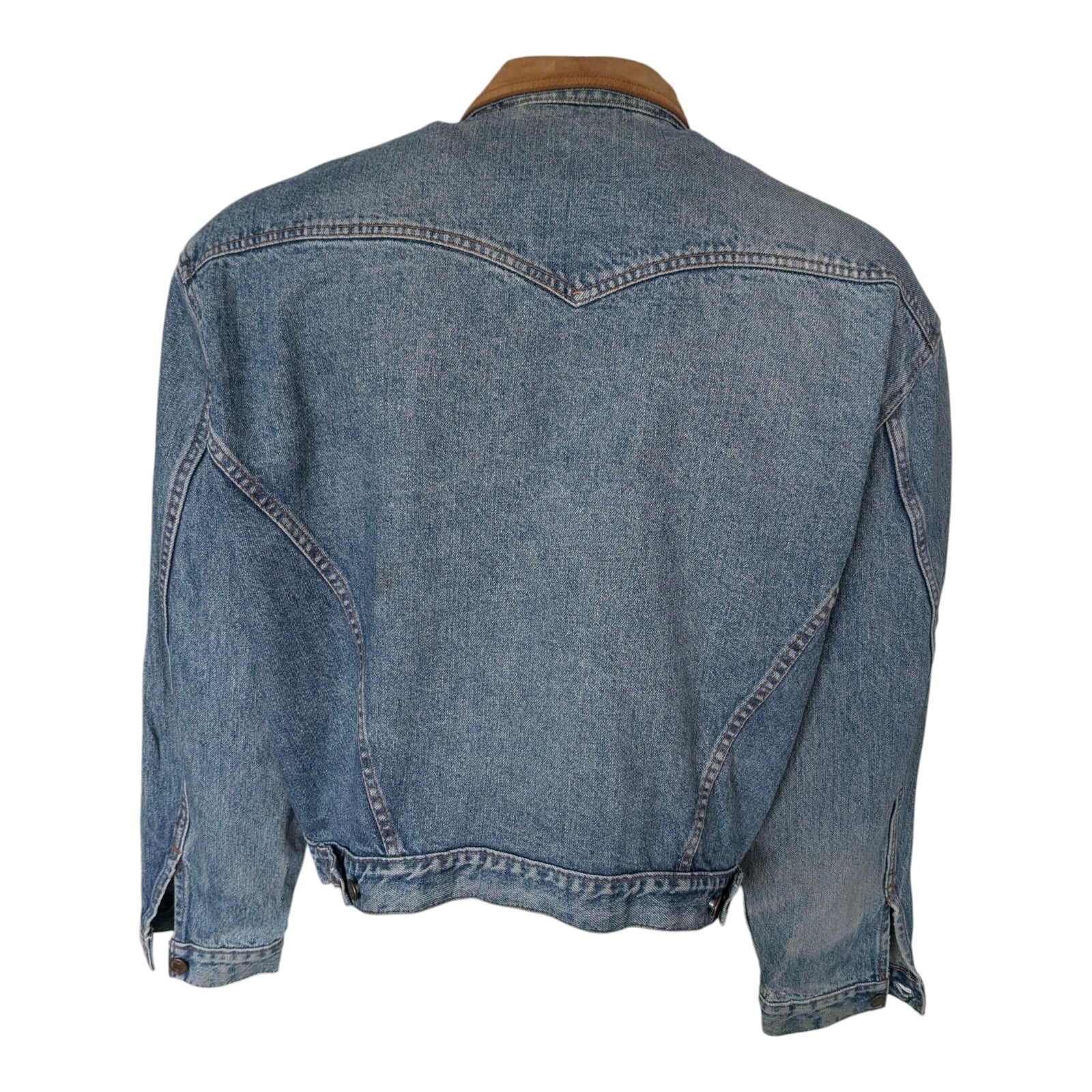 Levi's Denim Jacket – Suede Collar – Made in Canada sz M - USASTARFASHION