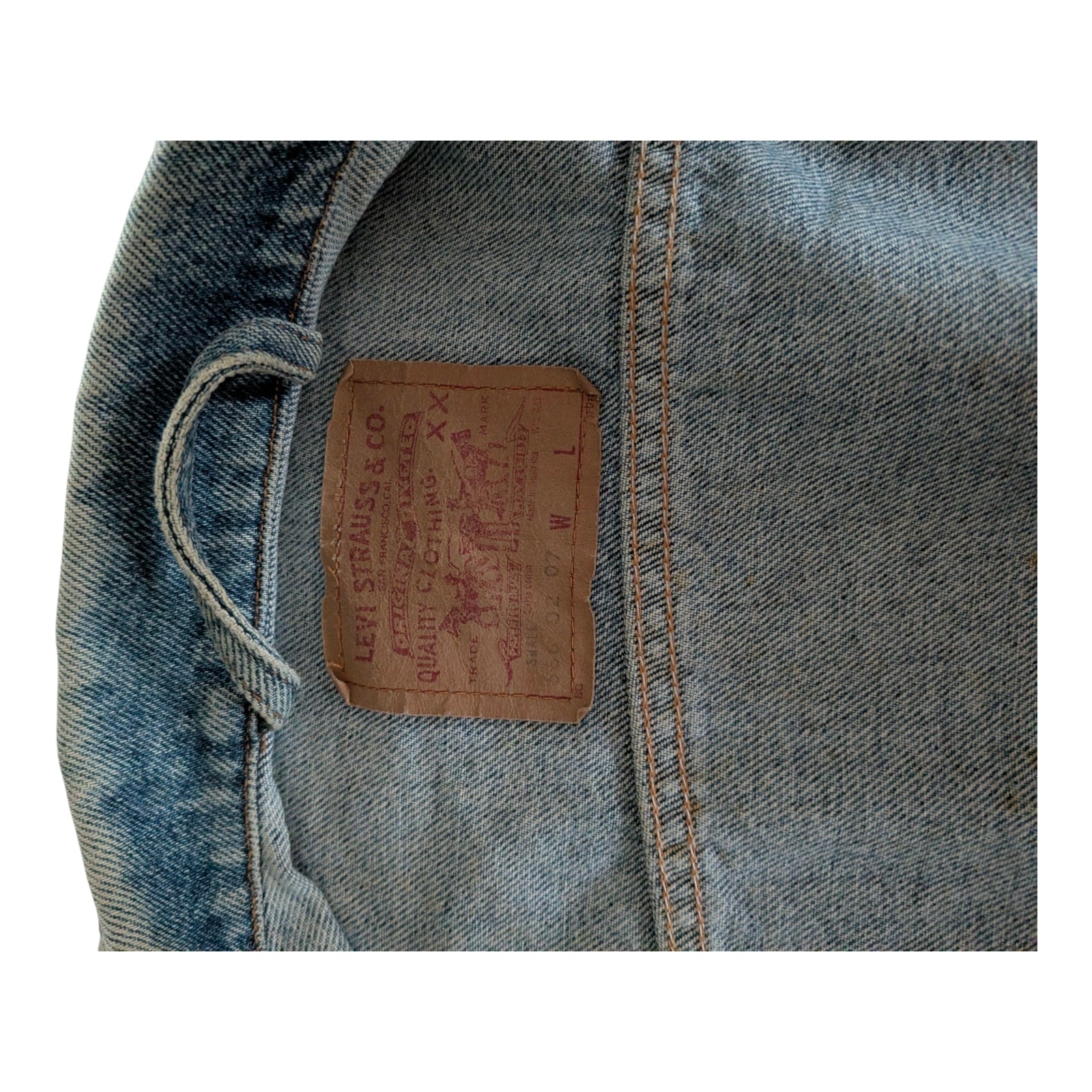 Levi's Vintage 90s Denim Trucker Jacket – Made in Australia – Size S – Model 575 - USASTARFASHION