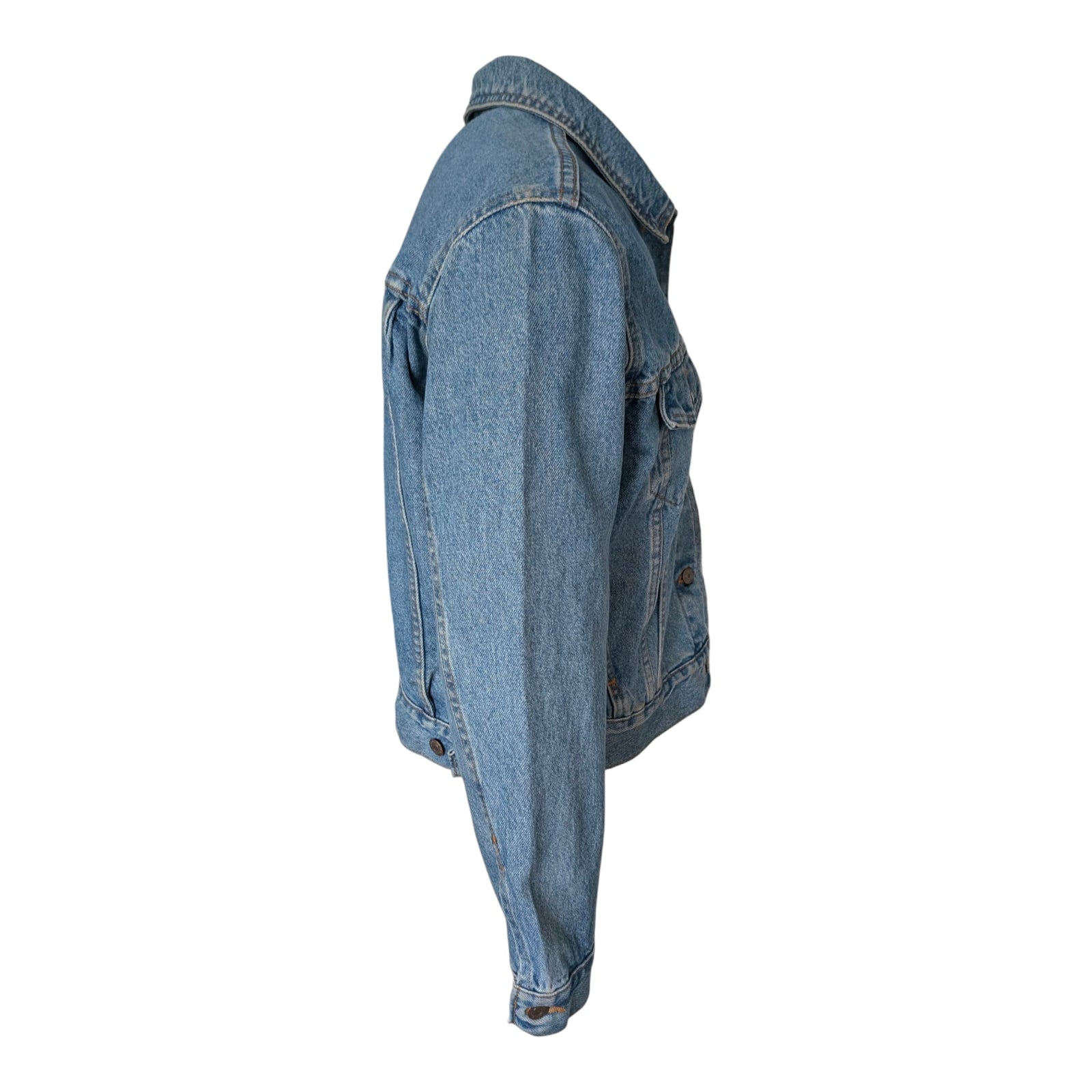 Levi’s Vintage 90s Denim Trucker Jacket Light Blue Size S PTP 20" Classic - USASTARFASHION