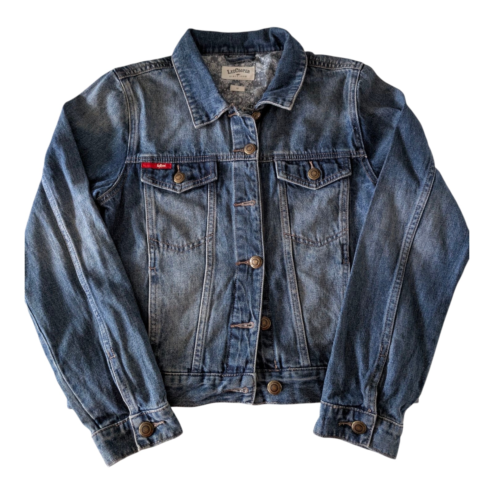 Lee Cooper Denim Jacket – Size 10 – Classic Blue - USASTARFASHION
